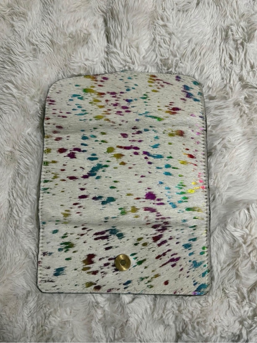 Cow hide leather wallet